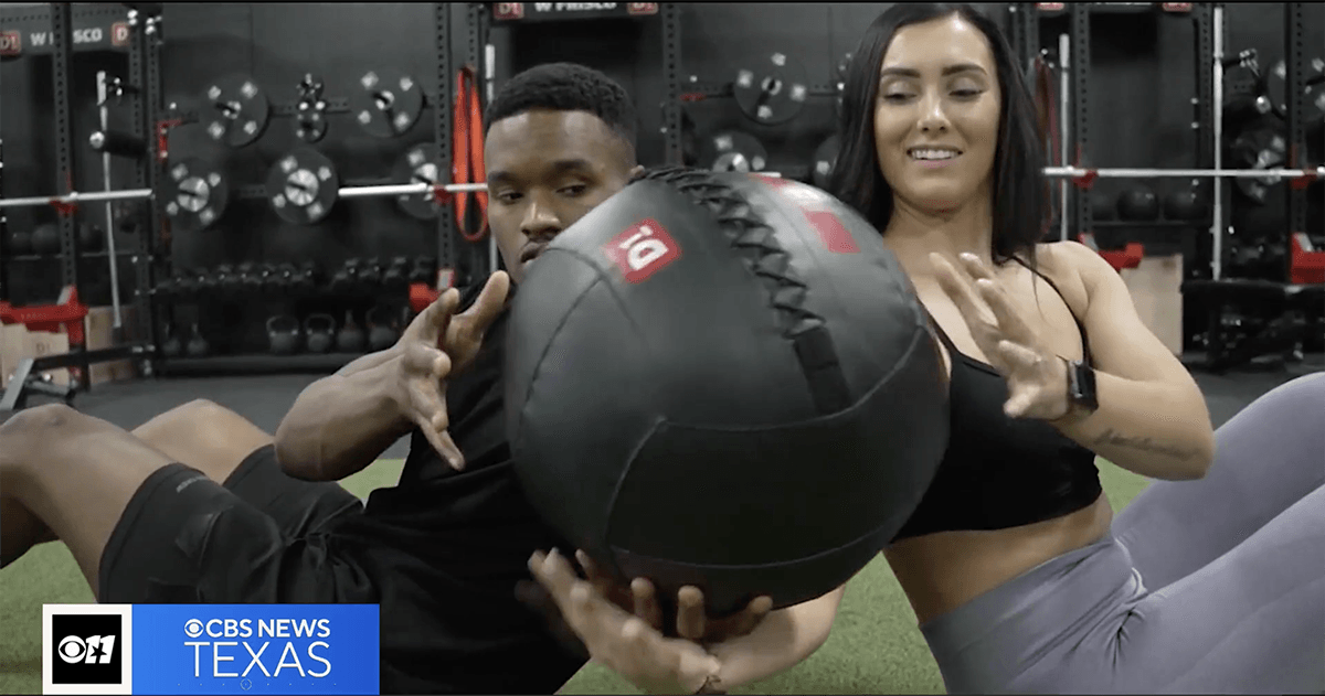 Haley Johnson and Christian Wortham at D1 West Frisco. (CBS News screengrab)